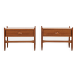 Midcentury Danish pair of night stands in teak 1960s