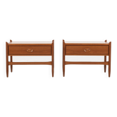 Midcentury Danish pair of night stands in teak 1960s