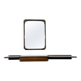 Mid-Century Modern Wall Console with Mirror, Italy, 1960s