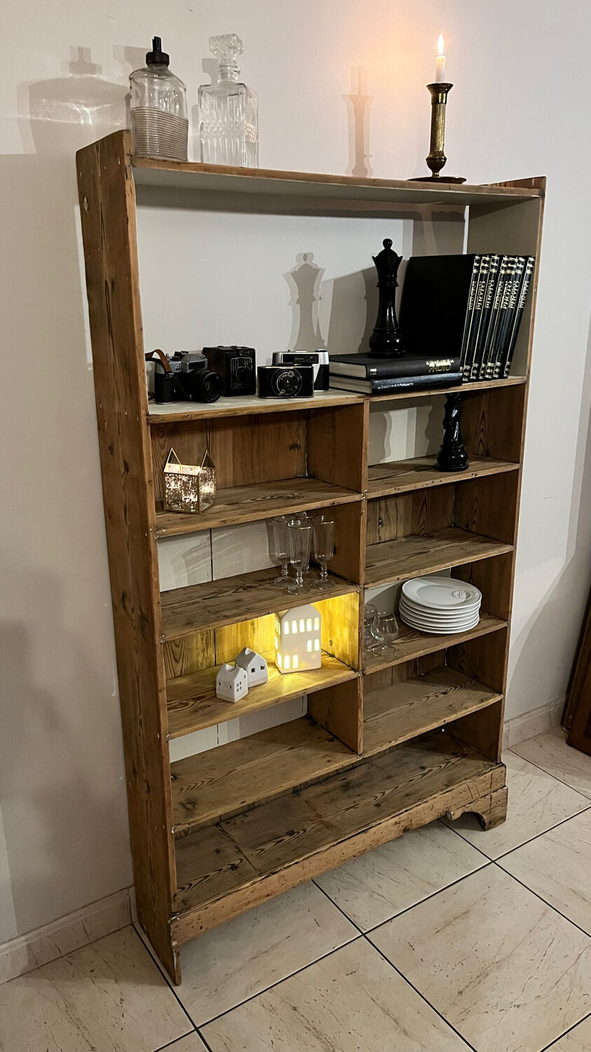 Antique pharmacy shelf