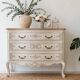 Louis XV curved bow commode style