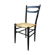 Italian chair in black ash and rope