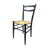 Chaise italienne en frêne noir et corde