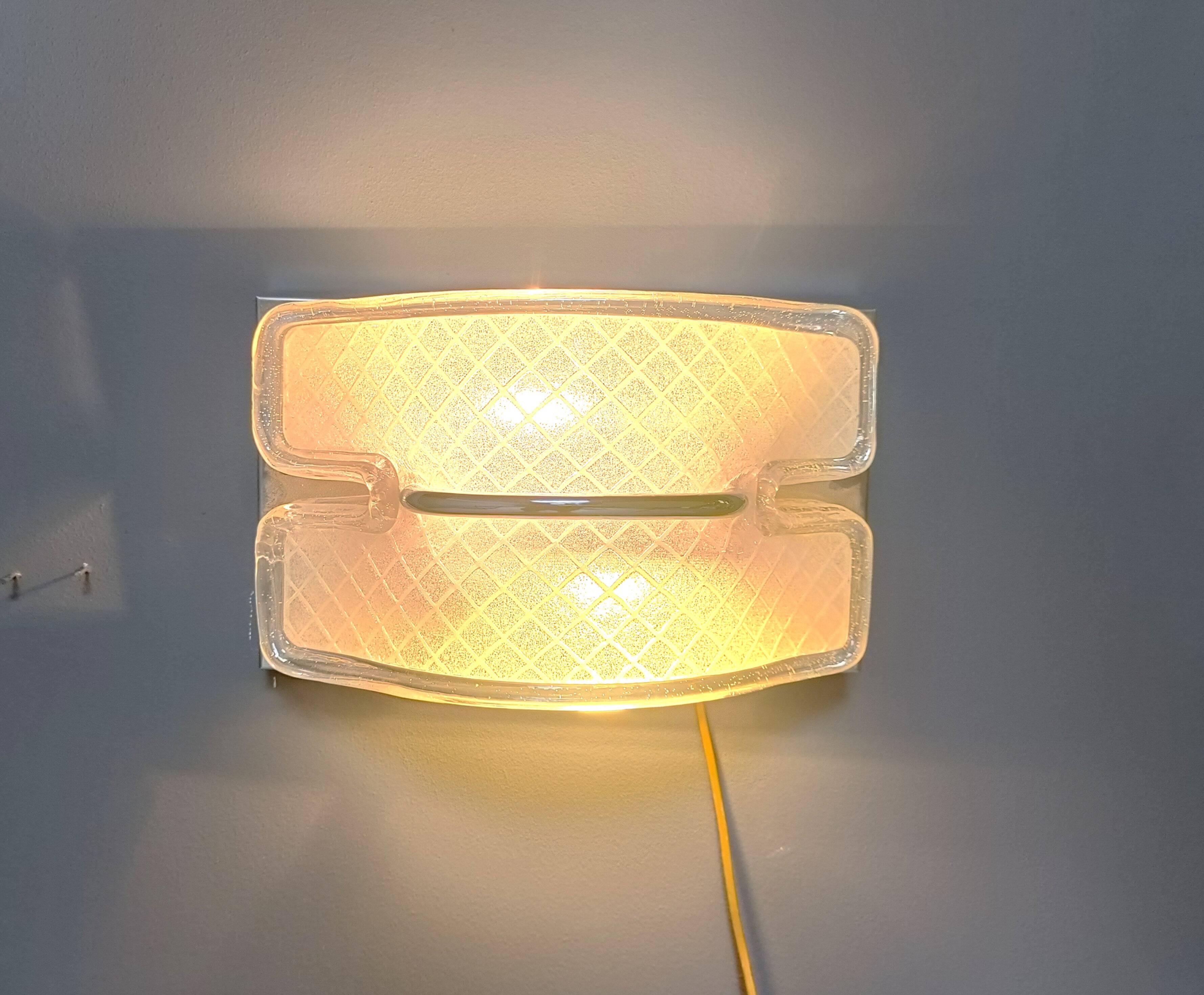 Vintage Murano glass wall lamp, 1970s