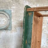 Vintage farm table with spindle legs.