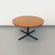 Large round coffee table in vintage Scandinavian style, modular into a table.