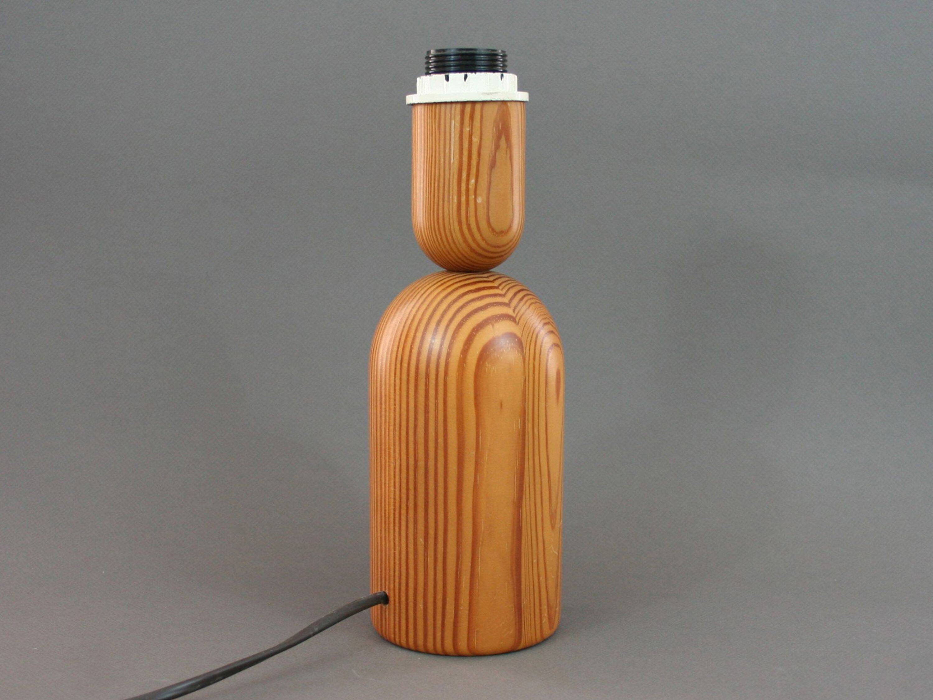 Pied de lampe Domus en bois, années 70