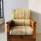 Solid wood and fabric armchair Jacques Leleu collection