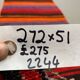 Old Turkish narrow Kilim Runner 272x51 cm shabby chic, vintage kelim