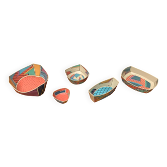 Ensemble de 5 Bols de la Série Flash One Postmoderne par Dorothy Hafner pour Rosenthal, années 1980