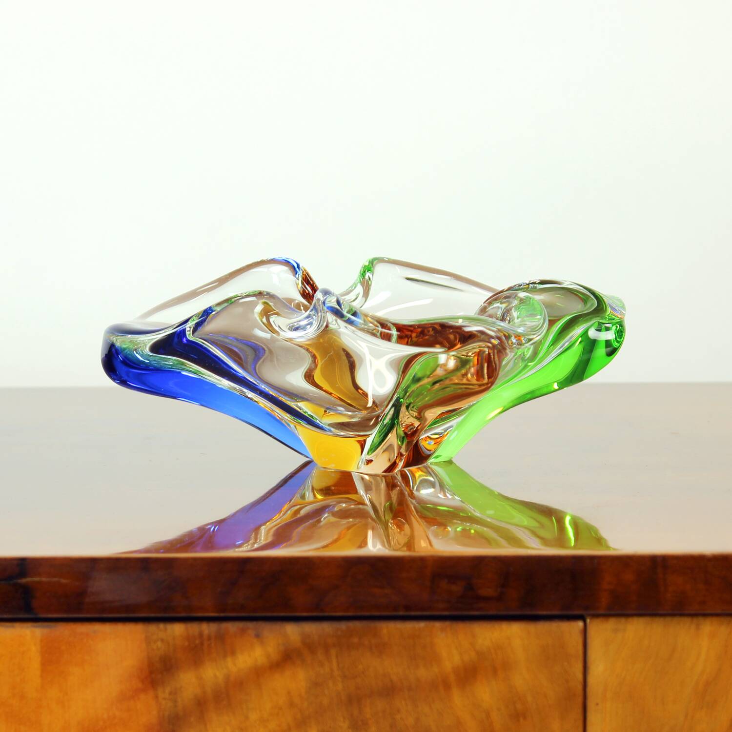 Design Art Rhapsody Collection glass bowl by Frantisek Zemek, Czechoslovakia 1960s