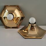 Pair of Italian wall lights by Fosnova from the 1980s.