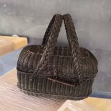 Old basket Osier Early twentieth century