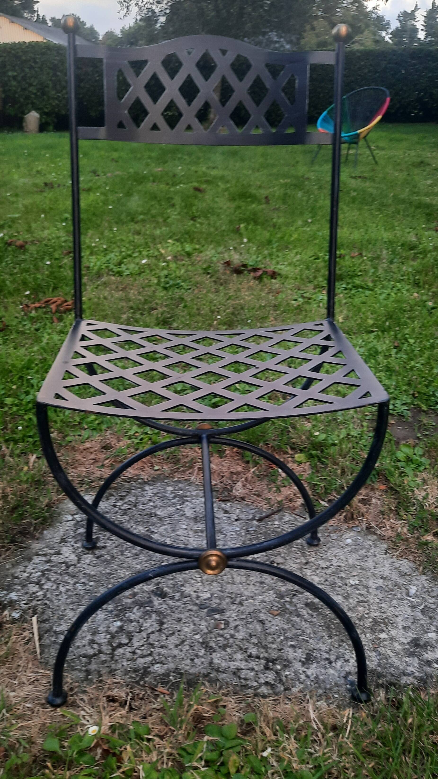 Serie de 6 chaises en acier