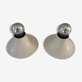 Pair of artemide "Teti" vico Magistretti wall light