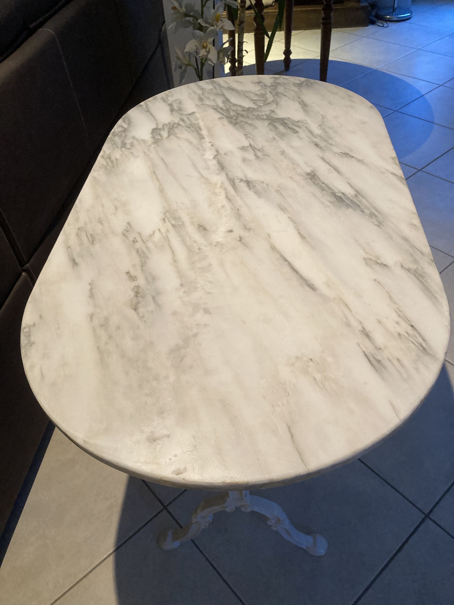 Table bistrot en marbre