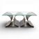 Rectangular coffee table by François Monnet published by Kappa.