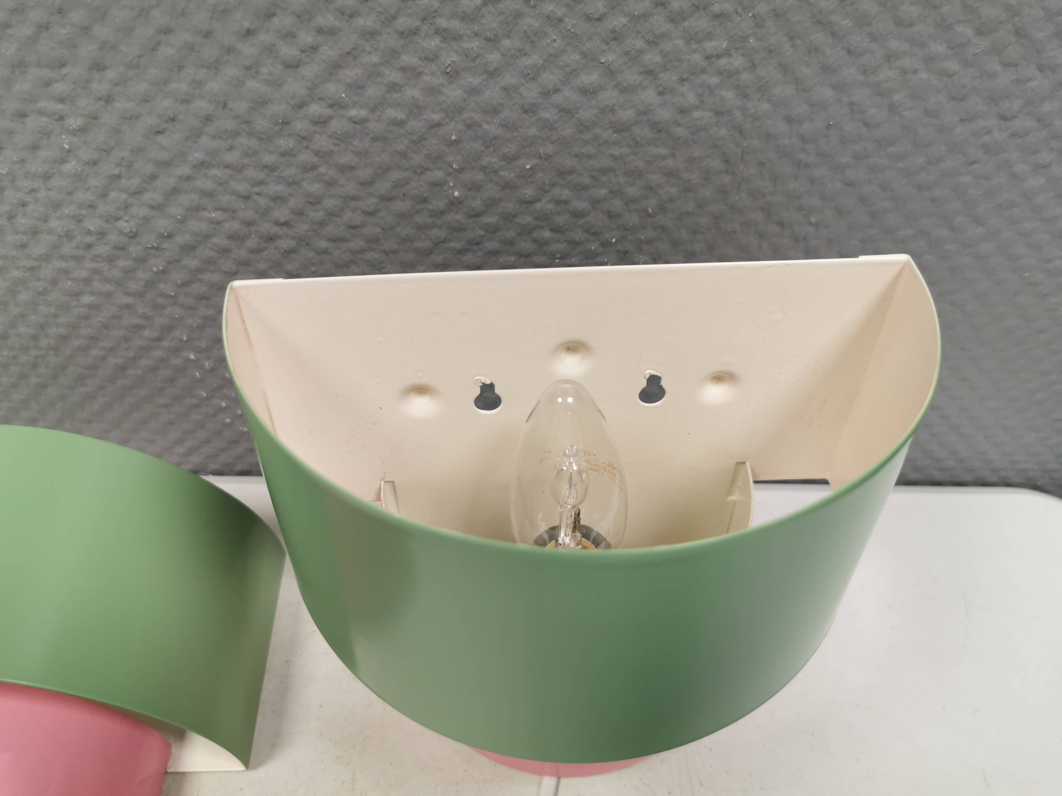 A set of refurbished retro wall lamps from IKEA from the 1980s-90s.