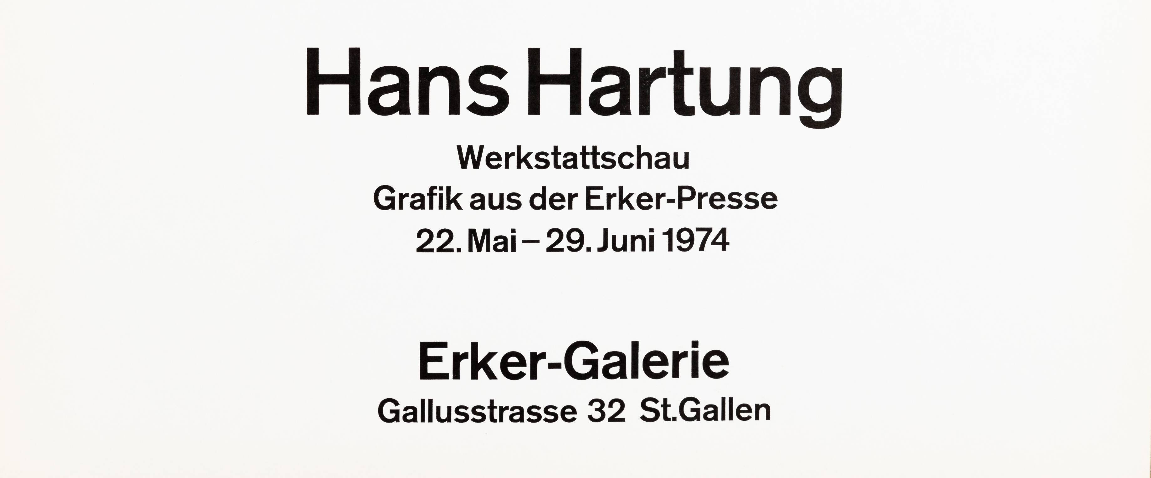 Hans Hartung: The Flight - Original Lithograph Poster