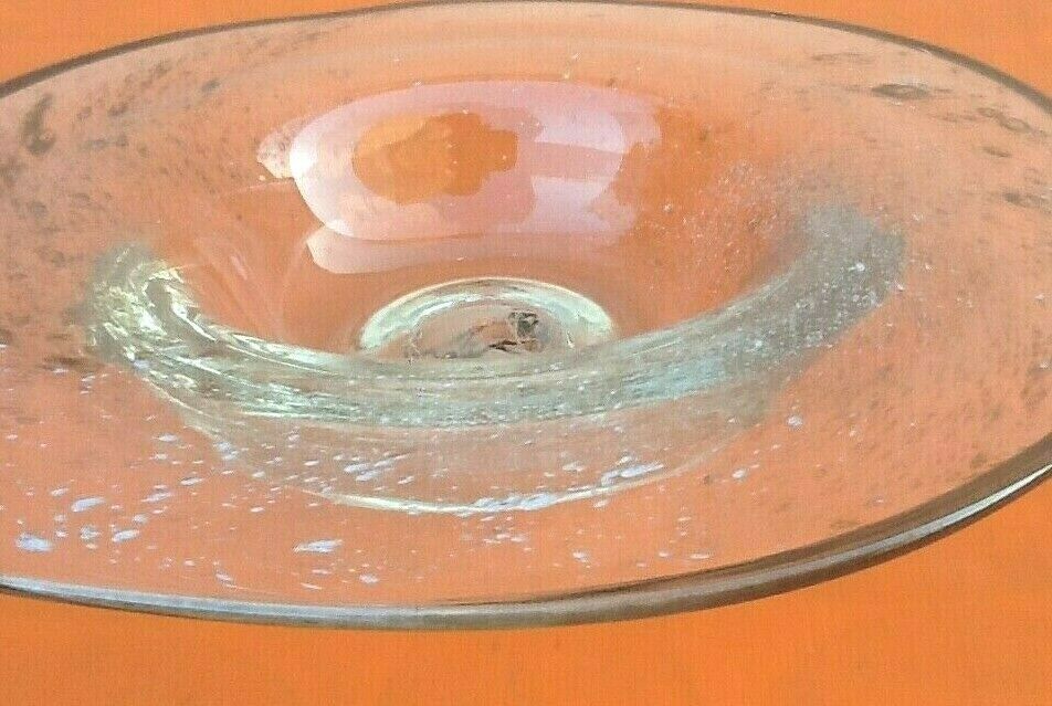 Fruit cup Vintage Design / Atypical shape Blown glass Art glassware