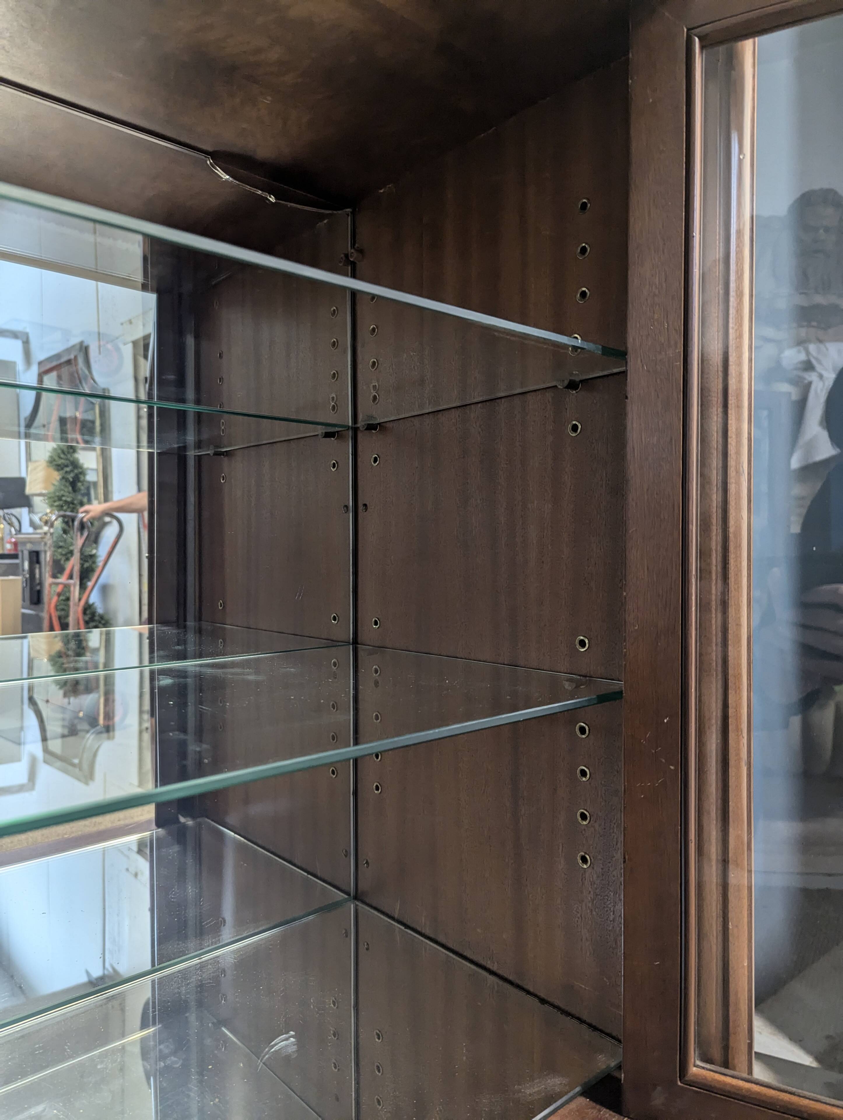 Louis XVI style cherry wood display case