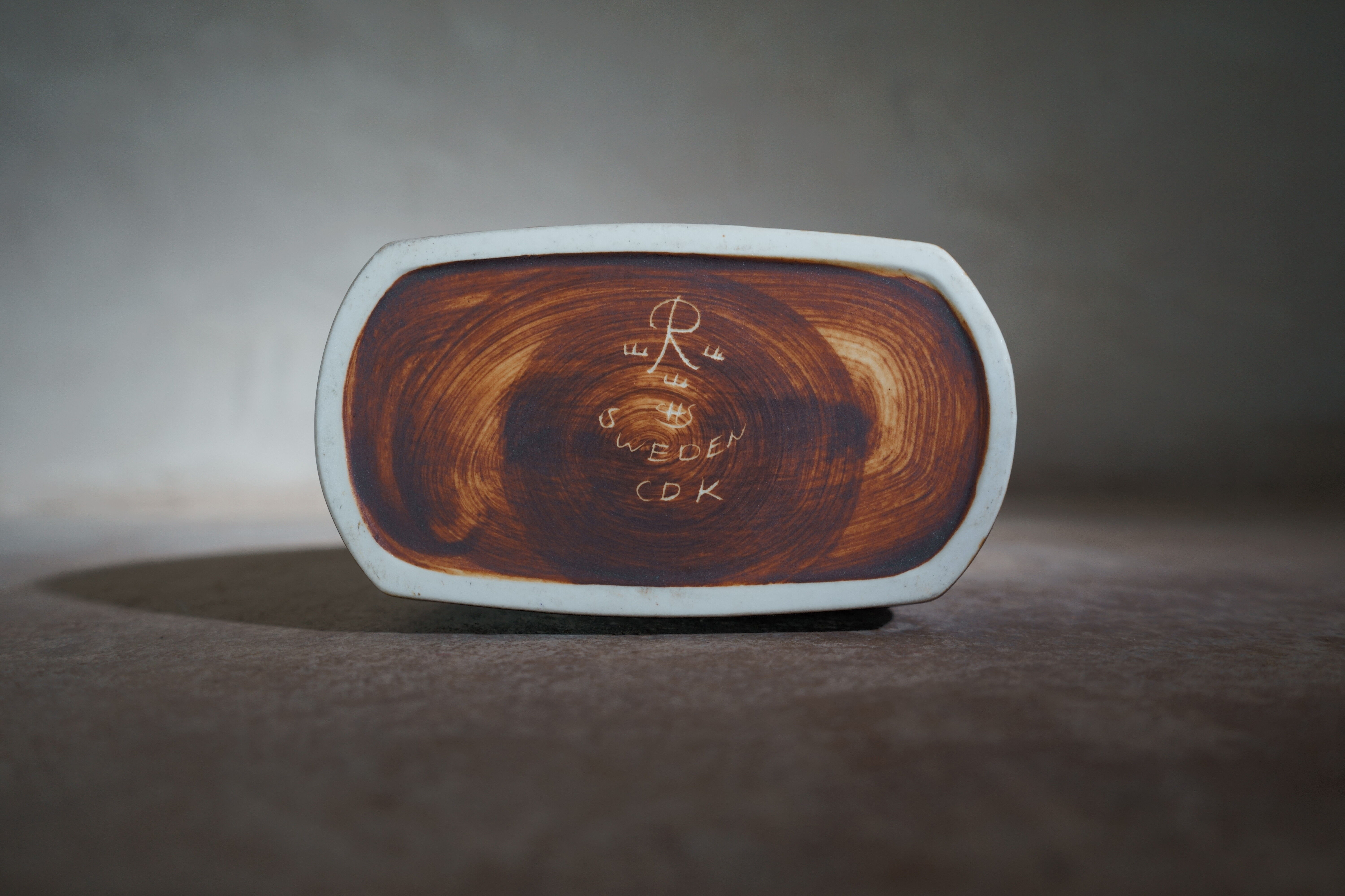 Blue harefur stoneware vase, Rörstrand, Carl Harry Stalhåne, Sweden, 1950´s