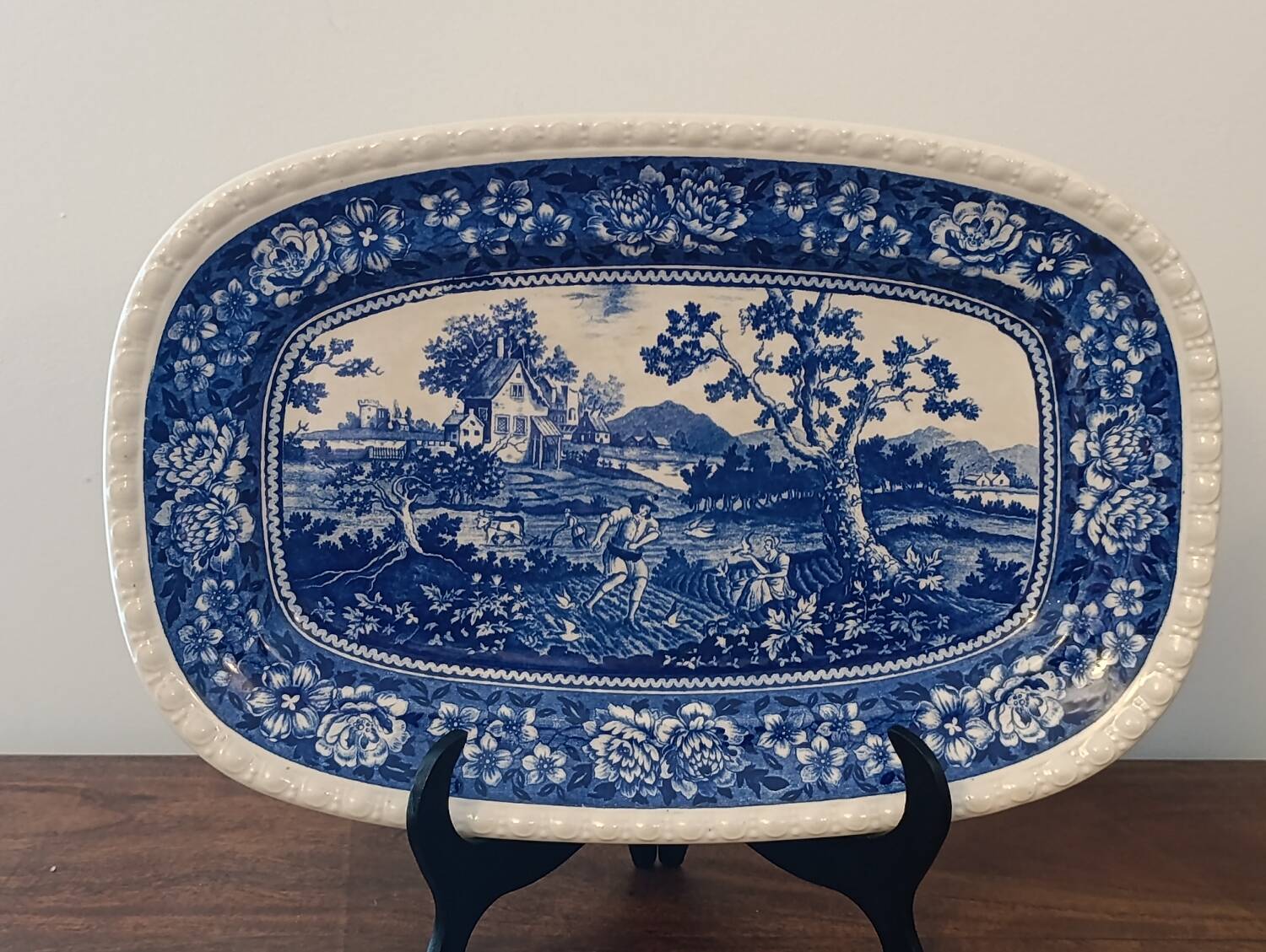 Large rectangular Villeroy & Boch "Rusticana" platter - Blue