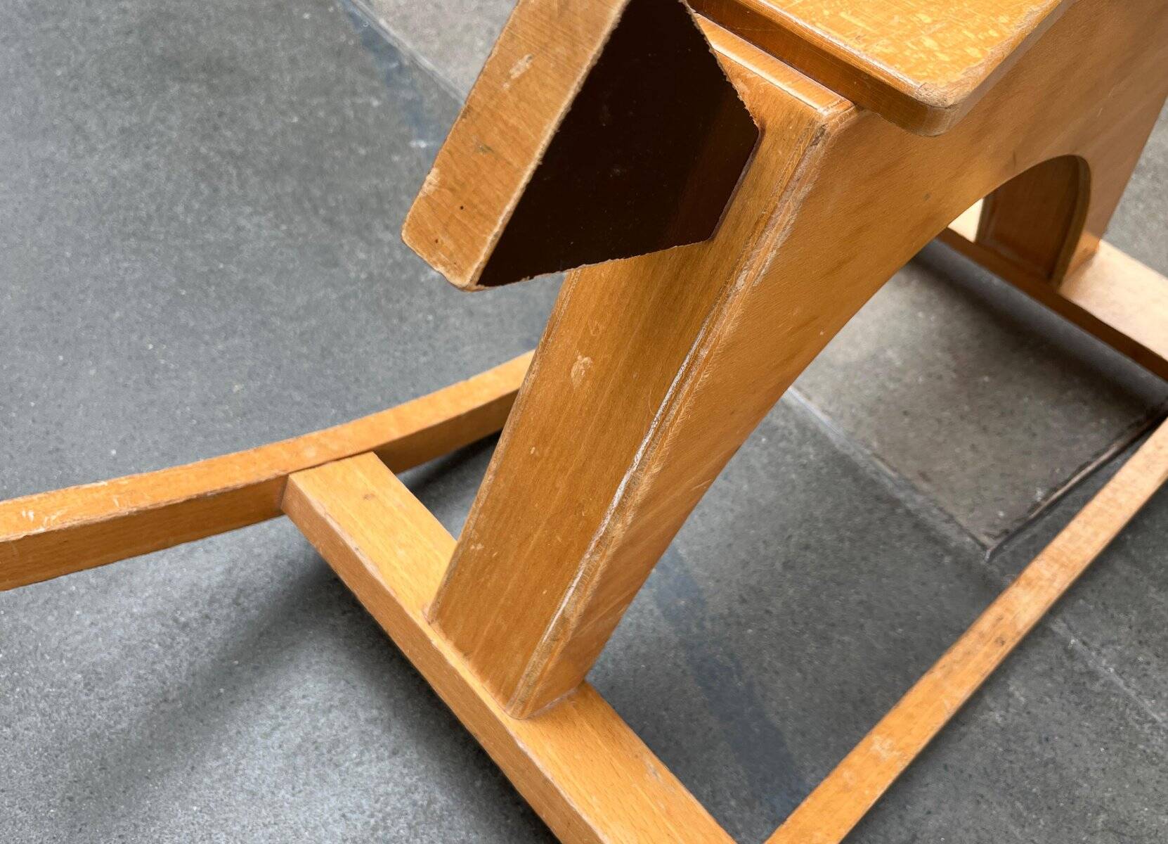 Mid-century wooden rocking horse, 1960s