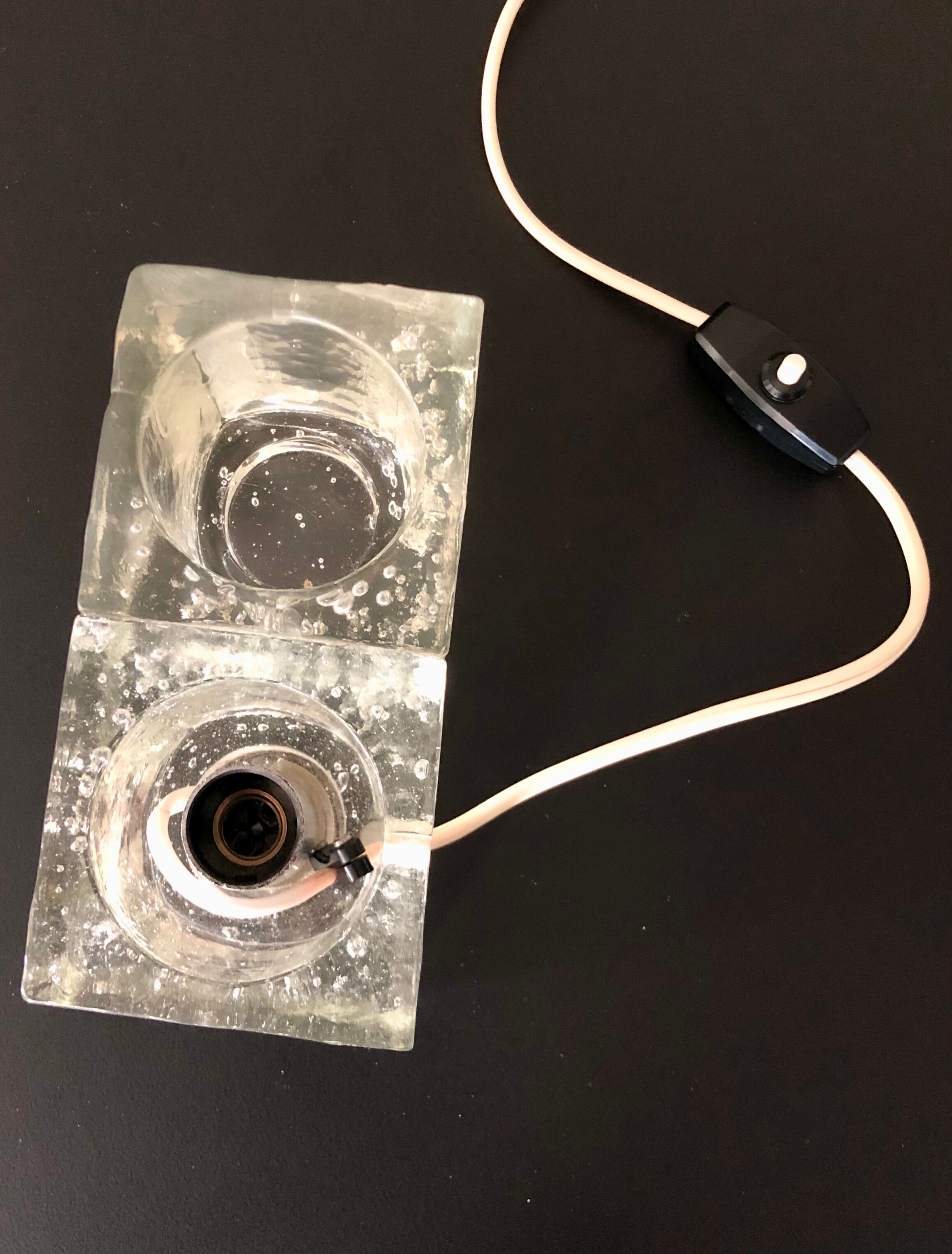 Murano glass table lamp, Italy 60s