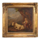 Peinture bucolique antique du 19ème siècle