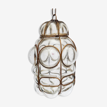 Glass and brass lantern