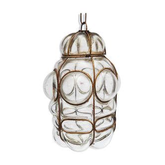Glass and brass lantern
