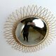 Vintage Bohemian golden sunburst mirror, 1960s