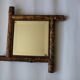 Beveled bamboo mirror 39 X 39 cm