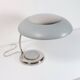 Rare lampe de bureau vintage, lampe de table RDA bleu clair chromé.