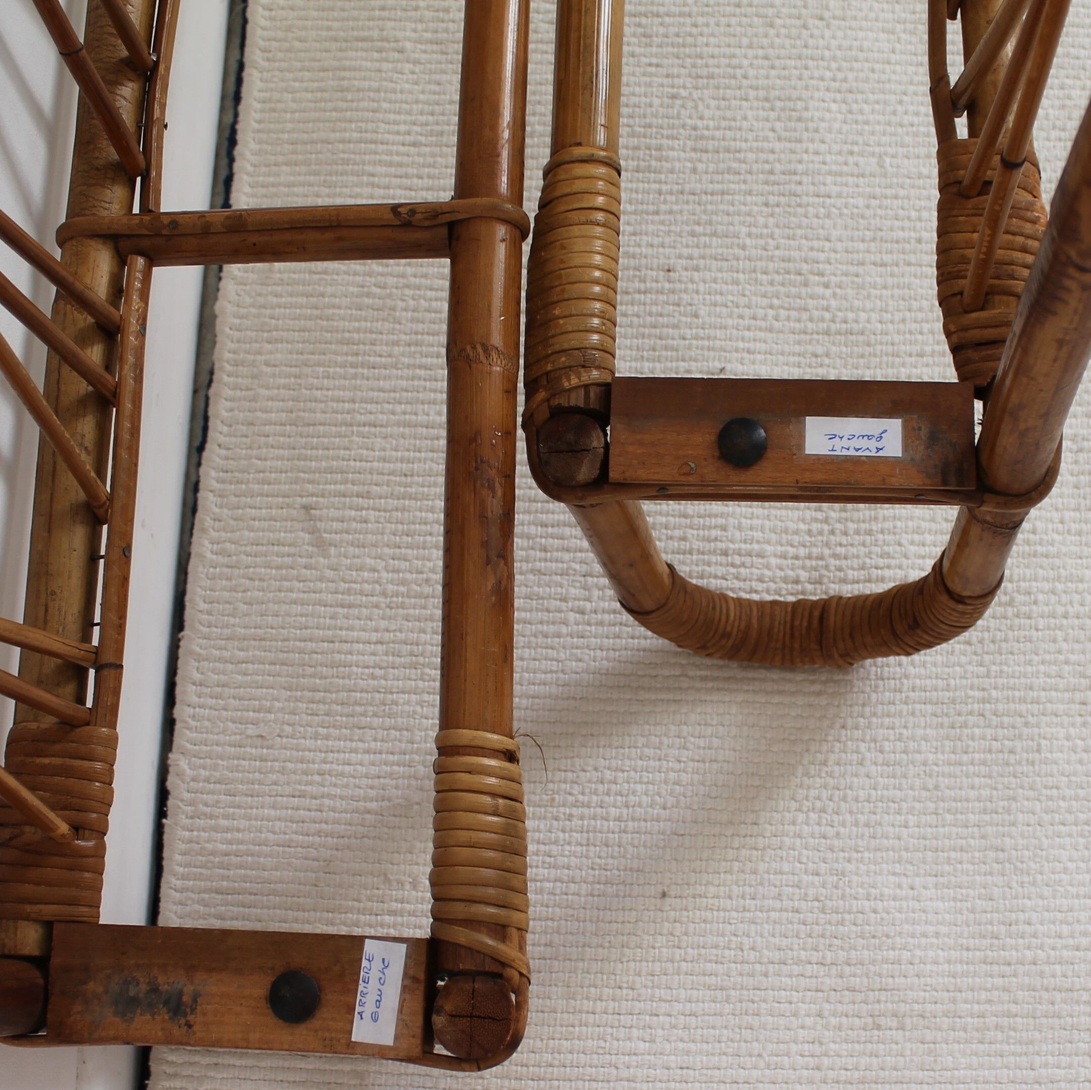Rattan bed & vintage bamboo