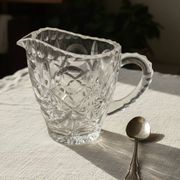 Hand-cut crystal cream jug - Vintage charm