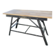 Industrial console, oak top and metal structure.