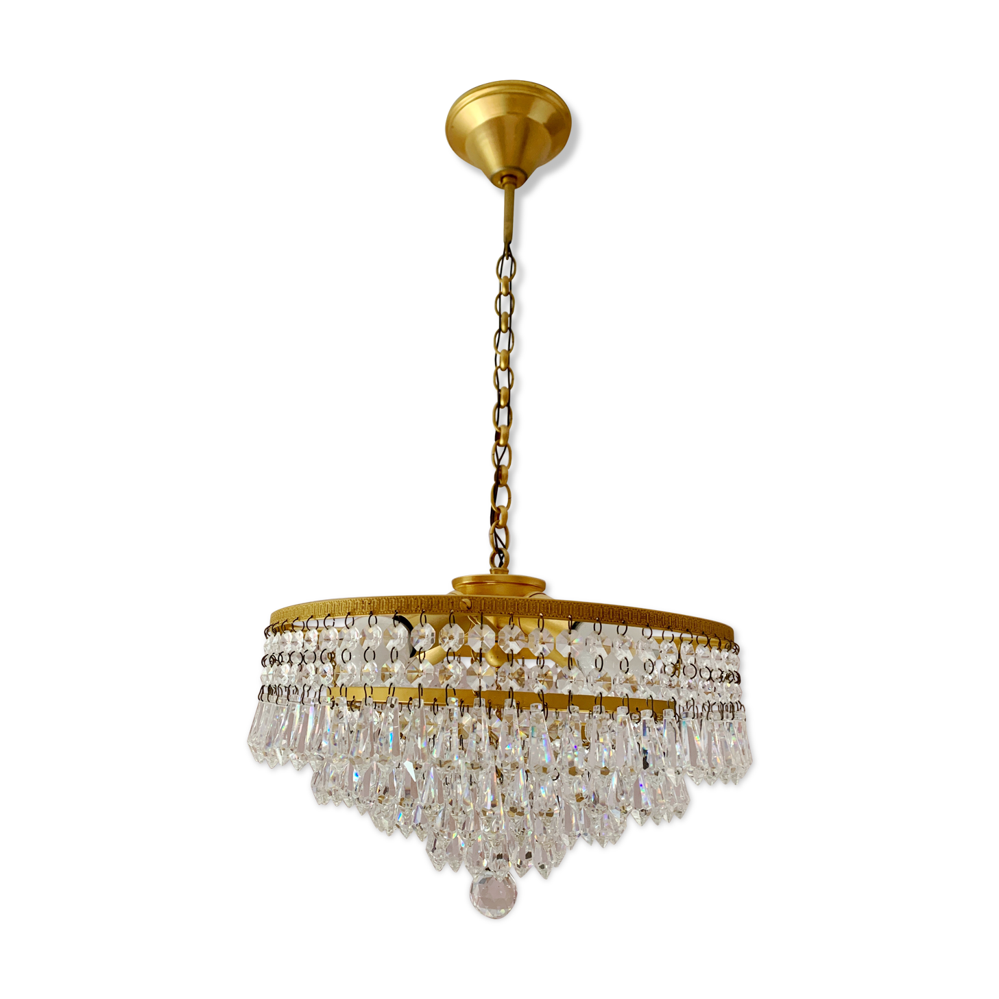 Crystal grapefruit chandelier