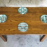 Farmhouse style dining table.