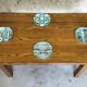 Farmhouse style dining table.