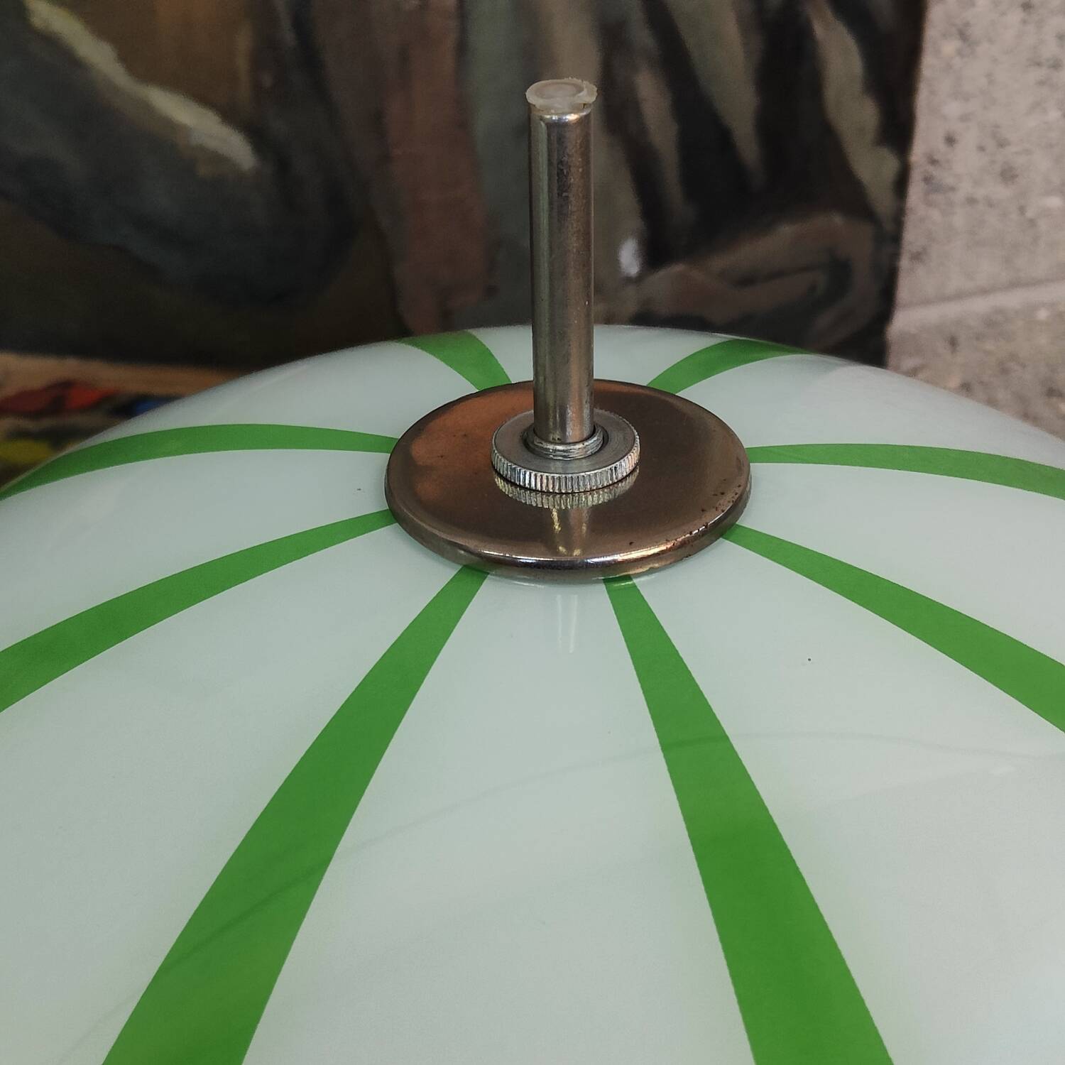 Pair of opaline lamp Space age Czech 1970