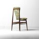Eclectic scandinavian floating dining chairs in floral upholstery, 1960s
