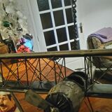 Biplane metal plane