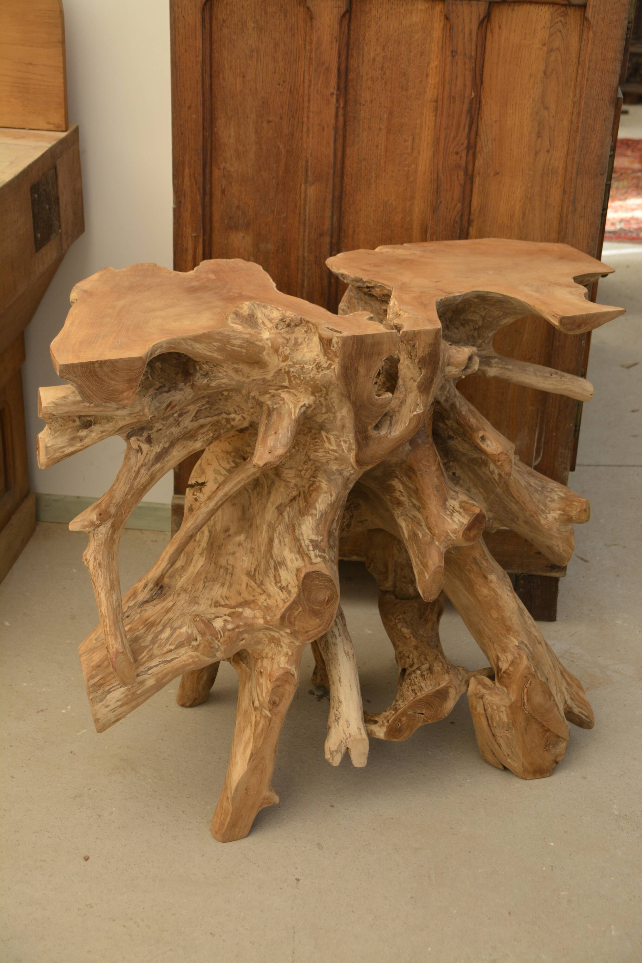 Teak root console
