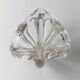 Transparent Murano Glass Bowl, Large Tri-lobed Triangle, Clear Glass with Bubbles, 1970s Italian Mid-Century Design