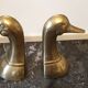 Pair of brass duck bookends
