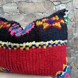 Magnifique coussin Kilim berbère vintage du Maroc