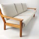 Three-seater teak sofa by Juul Kristensen for Glostrup, 1970s.