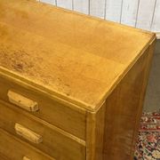 1950s English oak chest of drawers